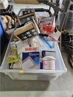 Large tote of medical supplies