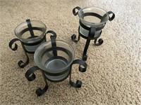 Footed Glass Votives / Tealight Holders