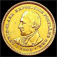 1905 Lewis and Clark Gold Dollar CLOSELY