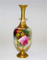 Royal Worcester hand painted vase