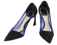 Christian Dior Black & Blue Mesh Heels