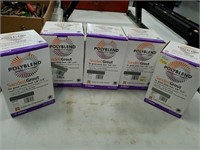5 boxes of Poly blend grout, pewter & natural
