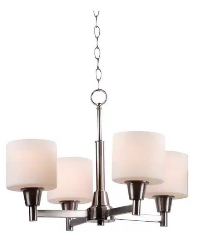 Oron 4-light Brushed Nickel Reversible Chandelier