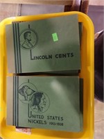 7 US COIN BOOKS W/ PARTIAL CONTENTS