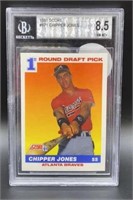 1991 Score #671 Chipper Jones Graded