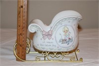 Precious Moments Joy to the World Music Box Sleigh