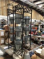PLANT STAND AND POTS