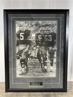 Signed and Framed Mud Picture with Paul Hornung,
