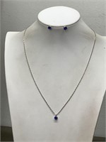 MATCHING NECKLACE & PIERCED EARRING SET