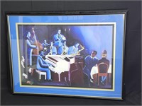 Lauren Klopack "Basie's Blue" Painting Vintage