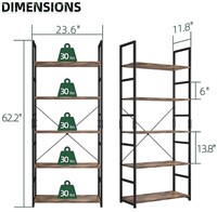 OTK 5 tier bookshelf