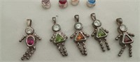 Sterling Silver Birthstone Kids and Sterling