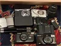 Assorted Cameras & Lenses (Nikon, Canon, Pentax)