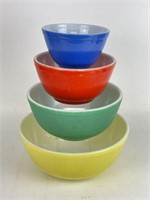 Vintage Pyrex Primary Color Mixing Bowls