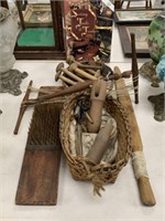 A Group of Sewing & Weaving Collectibles