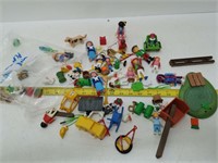 lot of playmobil toys as found