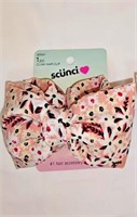 SCUNCI Pink Floral Bow Claw Hair Clip NEW