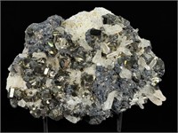 PYRITE AND QUARTZ POINTS SPECIMAN