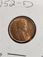 AU 1952-D Wheat Penny