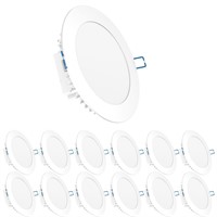 Sunco Lighting 12 Pack 6 Inch Ultra Thin LED Reces