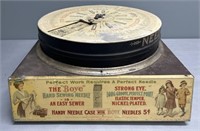 Antique Boye Needles Spool Cabinet Advertising Tin