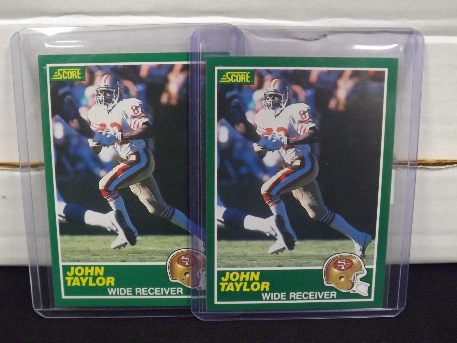 1989 SCORE JOHN TAYLOR ROOKIE CARD LOT 49ERS