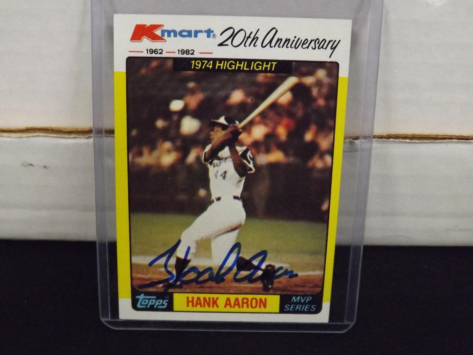 1982 TOPPS HANK AARON AUTOGRAPH COA