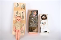 Vintage Rubber Doll, Indian, Wedding Dolls