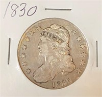 1829 Capped Bust Silver Half Dollar