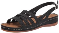 Easy Street Women's Sling Back Sandal, Black, 9