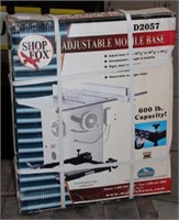 SHOP FOX D2057 ADJUSTABLE MOBILE BASE NEW IN BOX