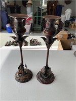 (2) Metal Candle Holders