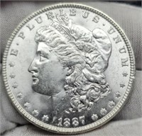 1887 Morgan Silver Dollar BU