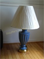 Blue ceramic lamp 32"H