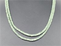 Aventurine Necklace 925 Silver Gold Plated 18"