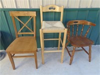 2-Dining Chairs & 1-Bar Stool