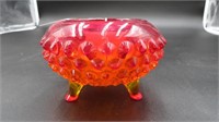 Red/Oragne Glass Candle Holder