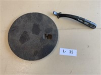 Cast Iron Stove Plate & Handle