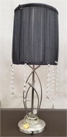 Cool Metal Base Table Lamp w/ Beaded Shade