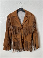 Vintage Leather Suede Fringe Jacket