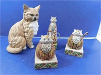 Cat Figurine Lot--3 Jim Shore and More