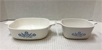 corning ware pair of nesting bowls / square