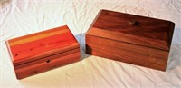 Two Beautiful Wood Boxes Lane & Hand Made