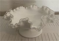 E - VINTAGE MILKGLASS DISH (G97)