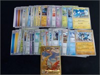 50+ Pokemon Cards Lot With Gold Foil