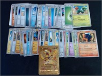 50+ Pokemon Cards Lot With Gold Foil