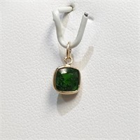 $400 10K  Green Diapside(1.3ct) Pendant