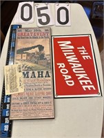 The Milwaukee Road & Omaha Wood sign