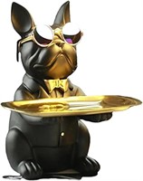 SMALL DAMAGE Bulldog Tray Statue Key Holder