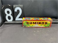 Vtg. Double Six Capital Dominoes by Halsam